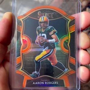 2020 Select Orange die cut prizm Aaron Rodgers